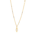 Crystal CC Flower Necklace Gold