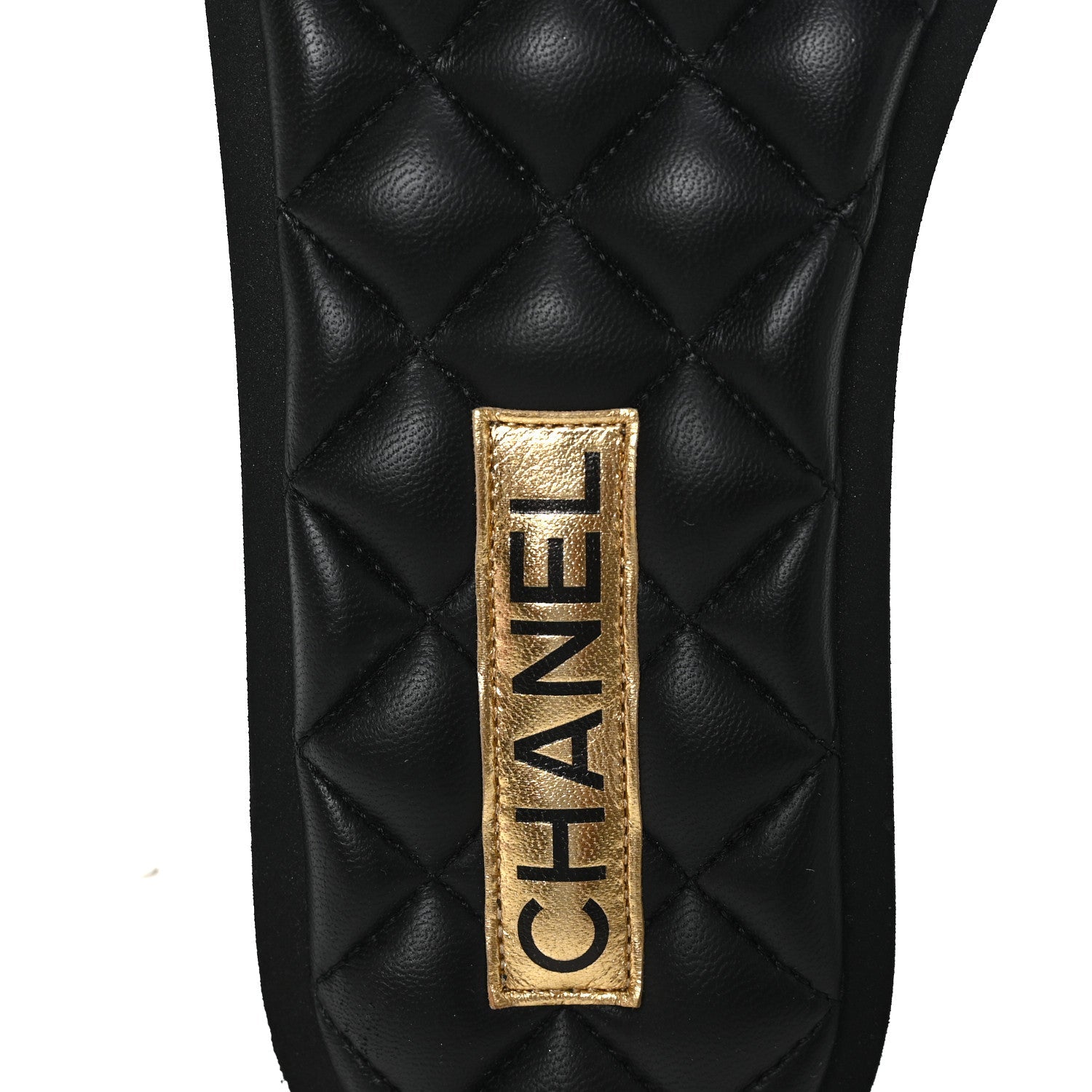 Lambskin Quilted Textured CC Mules Sandals 39 Black