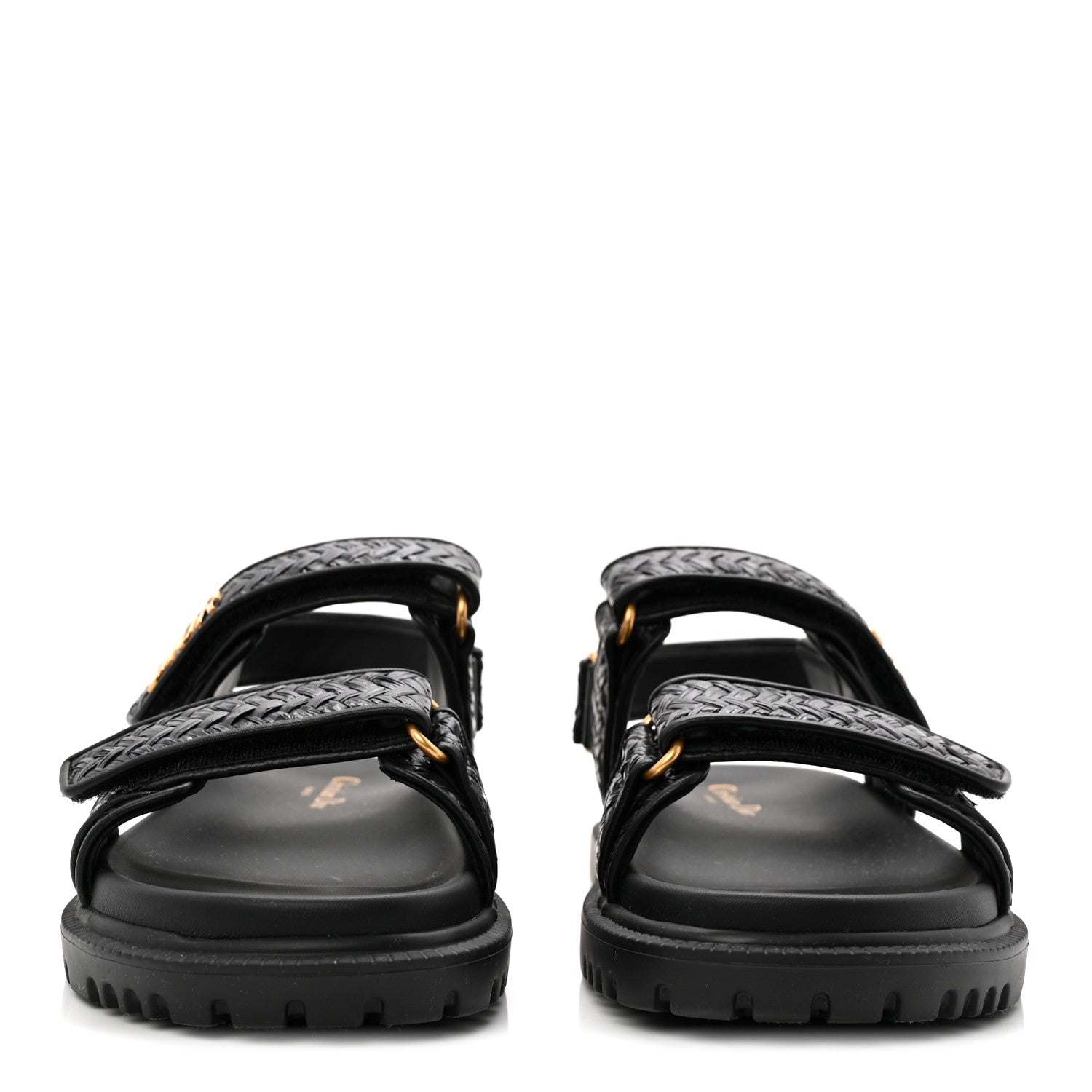 Woven Raffia Jute Dioract 10mm Sandals 38 Black