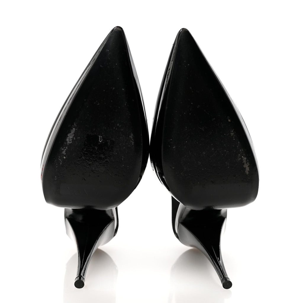 Patent Anja 105 Ankle Strap Pointed Pumps 37 Black