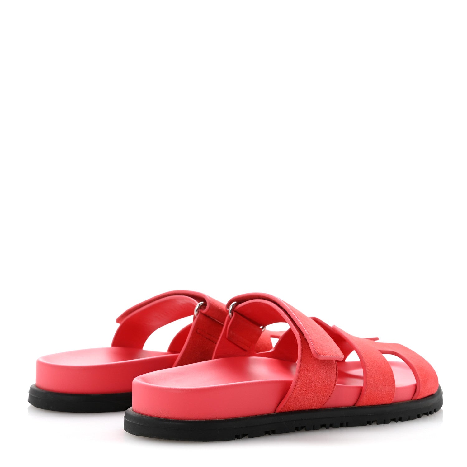 Suede Goatskin Womens Chypre Sandals 37 Rose Vermillon