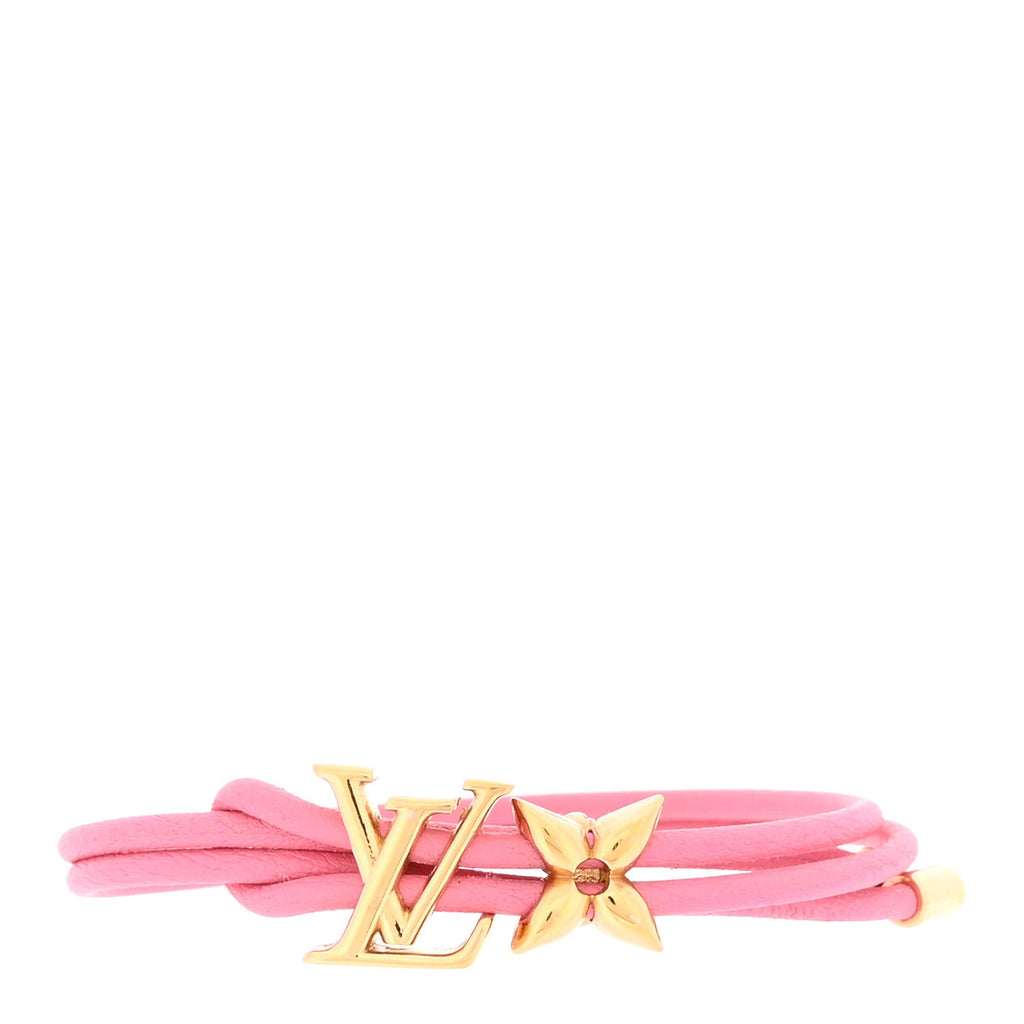 Calfskin Bloom Bracelet Pink