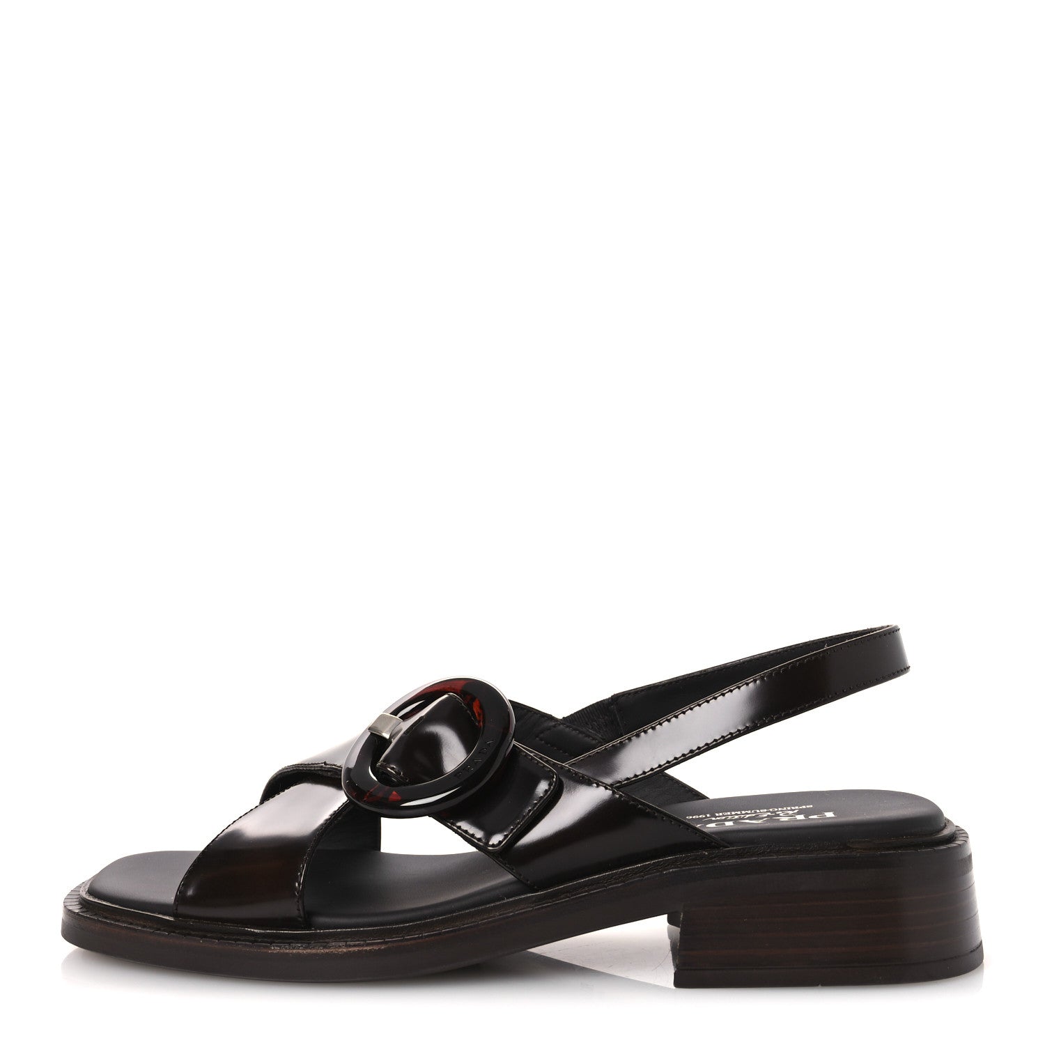 Spazzolato Fume Re-Edition 1996 Buckle Sandals 41 Bruciato