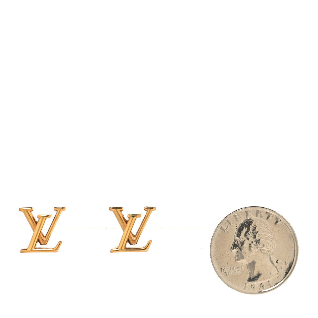 Metal LV Iconic Earrings Gold