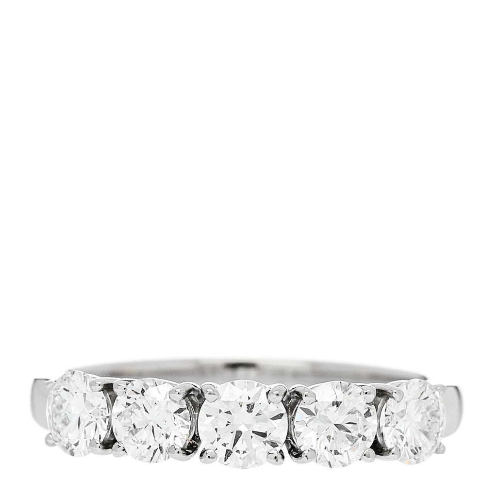 PARKER & WEST Platinum Diamond 1.04ct Half Eternity Band Ring 52 6