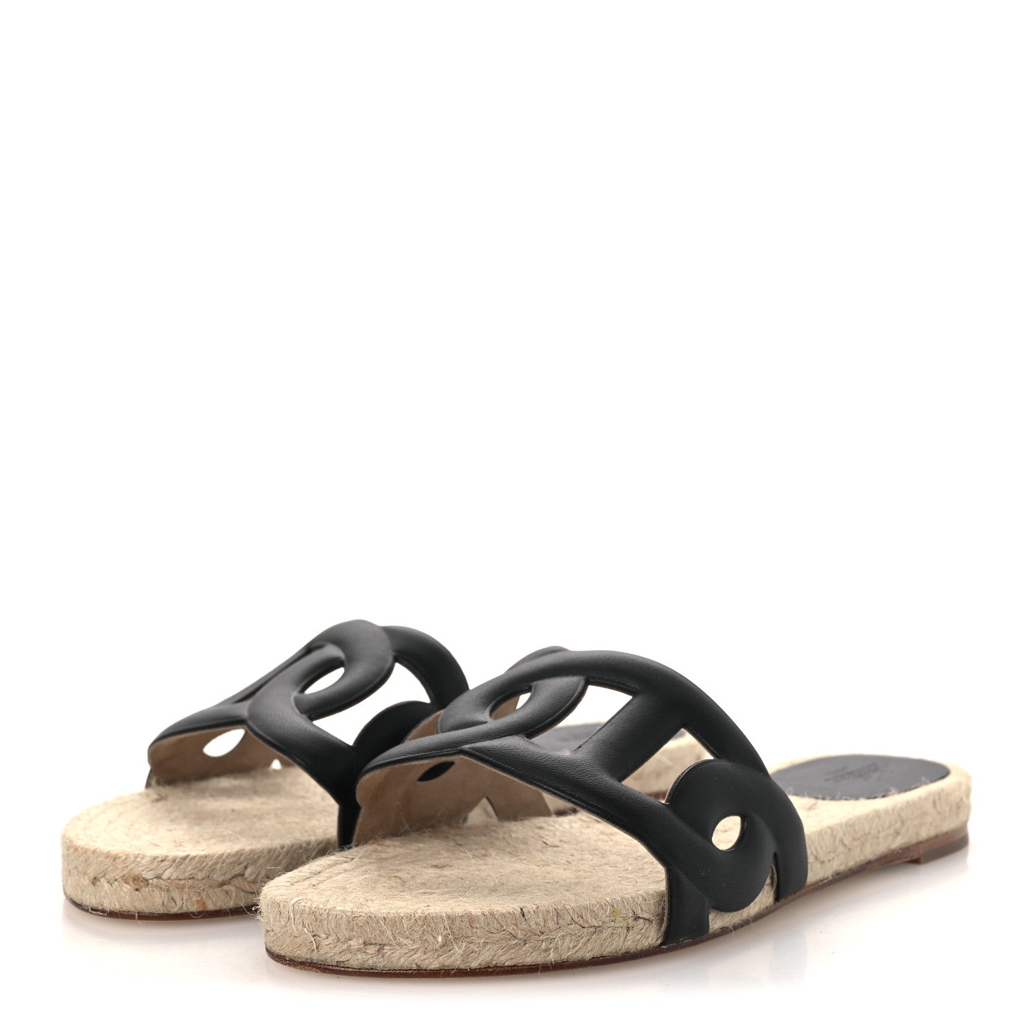Nappa Famosa Espadrille Sandals 37 Black