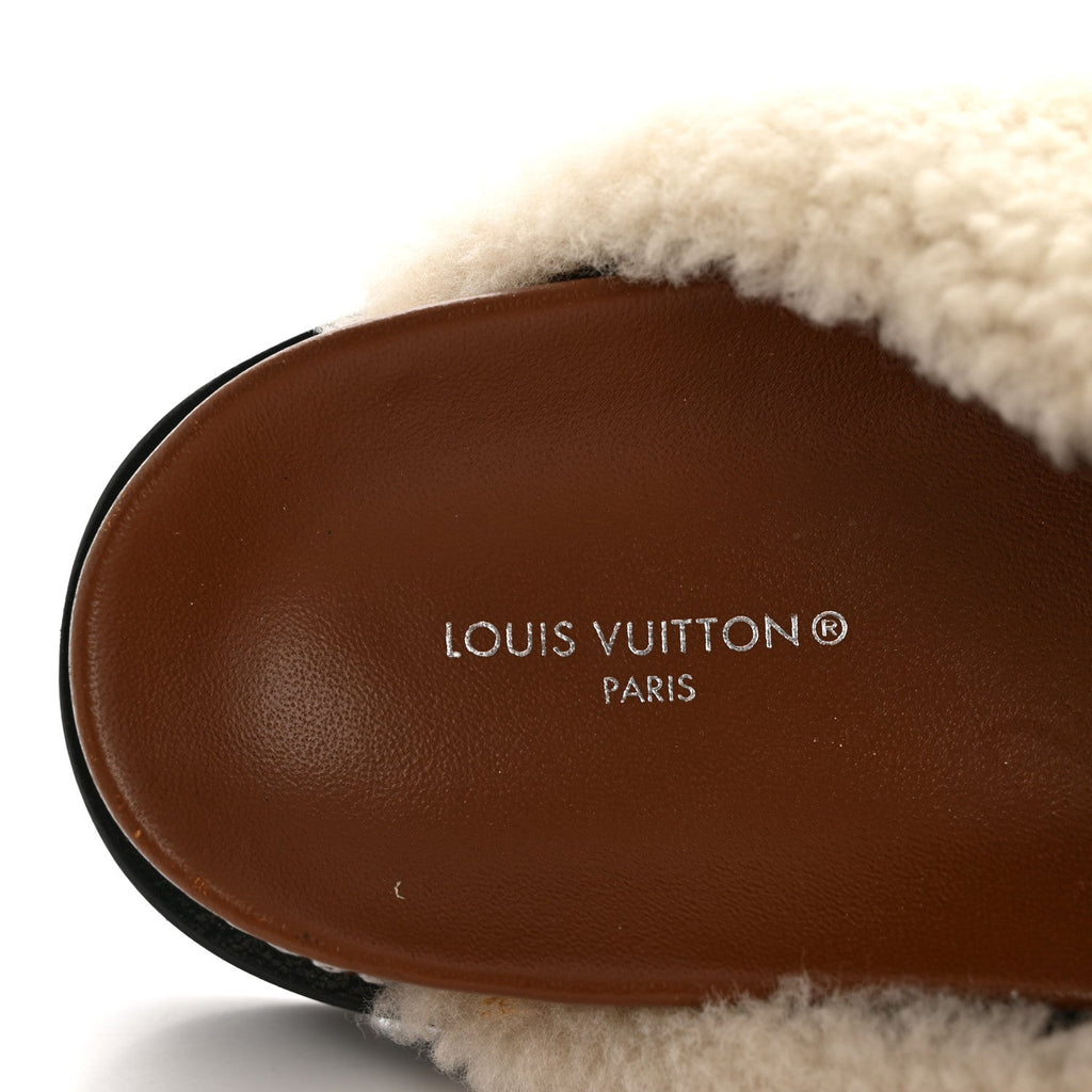 Shearling Paseo Flat Comfort Mule 36 Brown