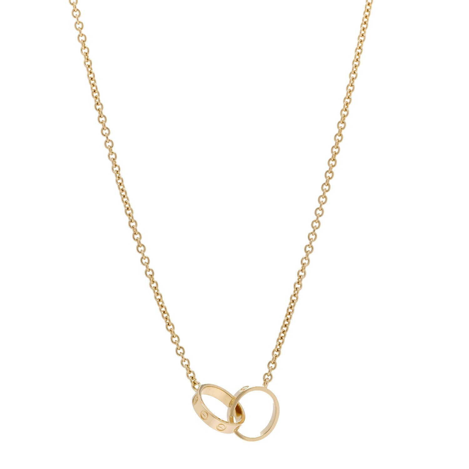 18K Yellow Gold Interlocking LOVE Necklace
