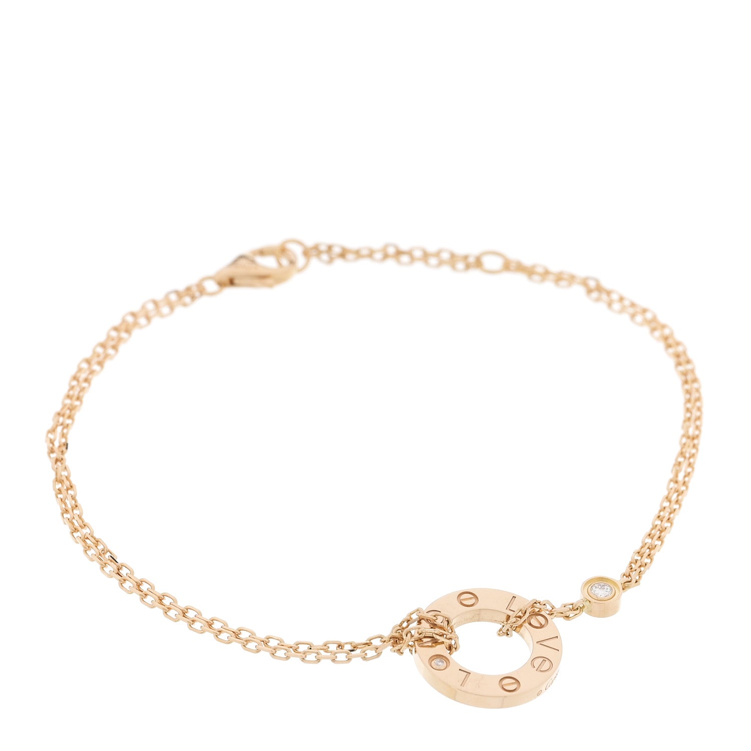 18K Yellow Gold Diamond Love Bracelet