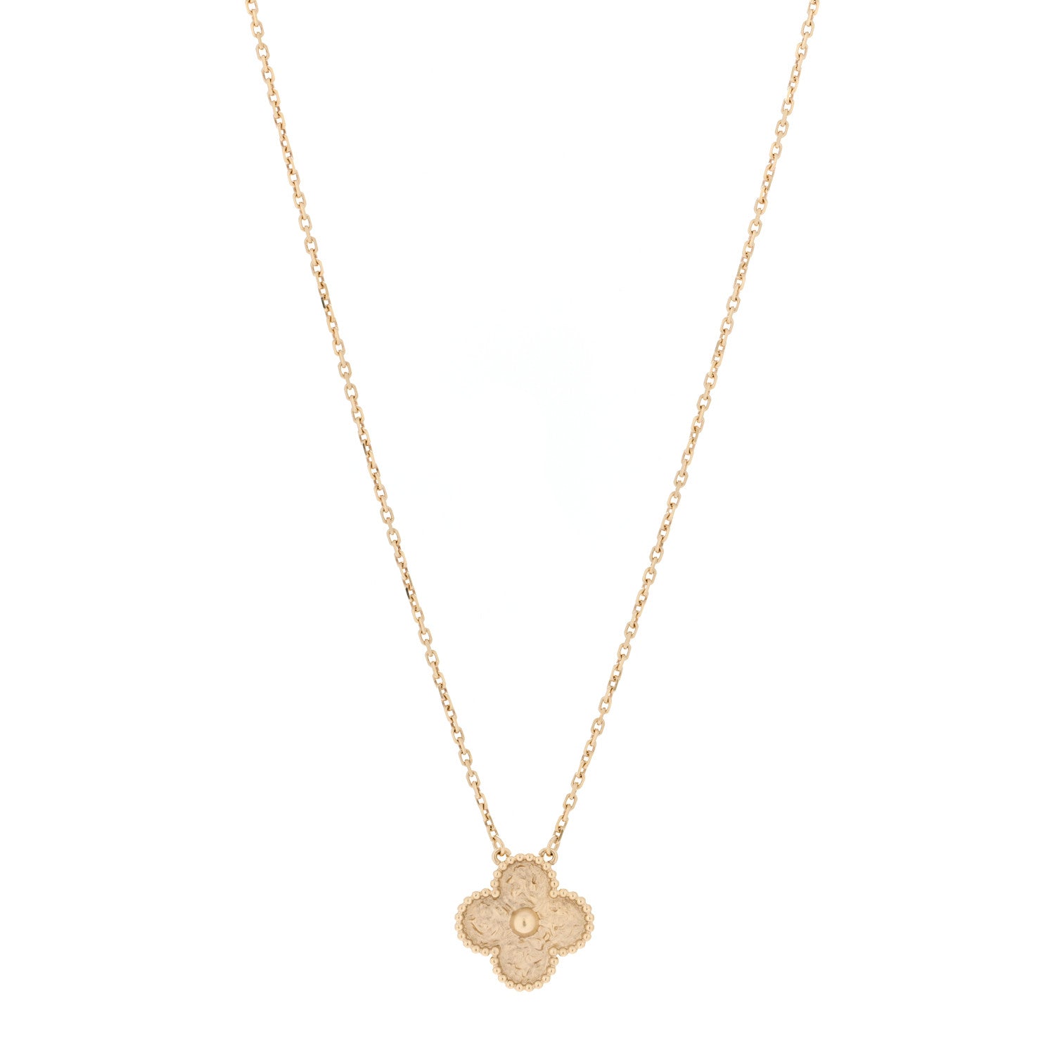 18K Yellow Gold Vintage Alhambra Pendant Necklace