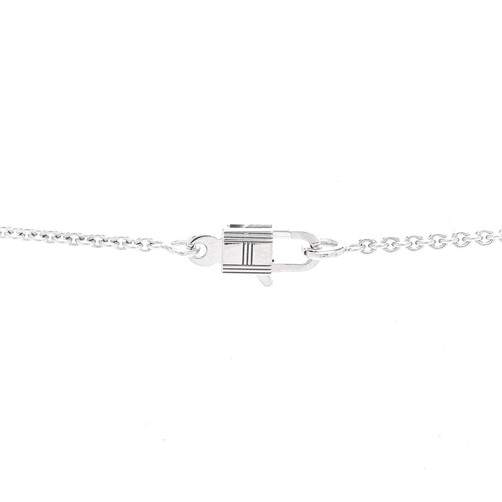 18K White Gold Diamond Constance Amulettes Pendant Necklace