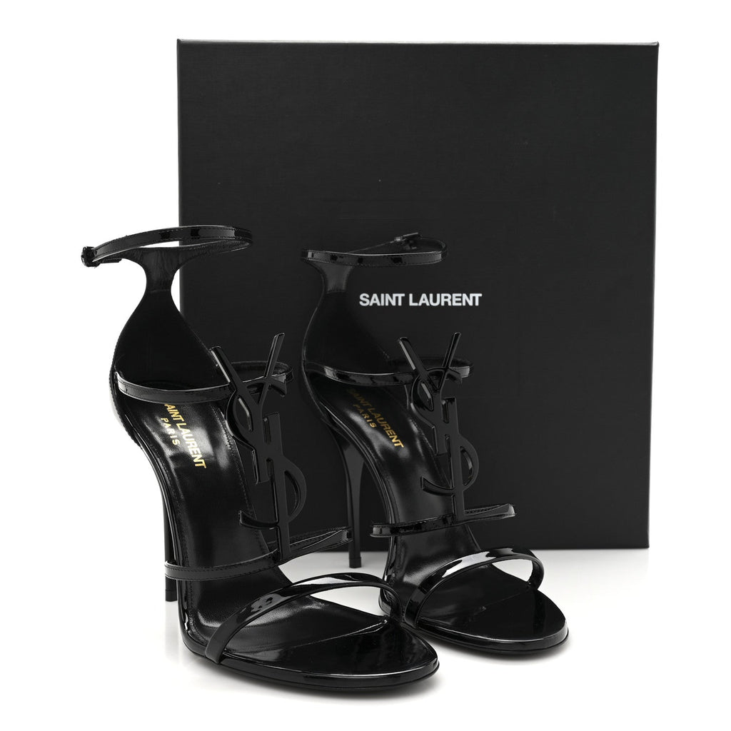 Patent Cassandra 100 Ankle Strap Sandals 39.5 Black