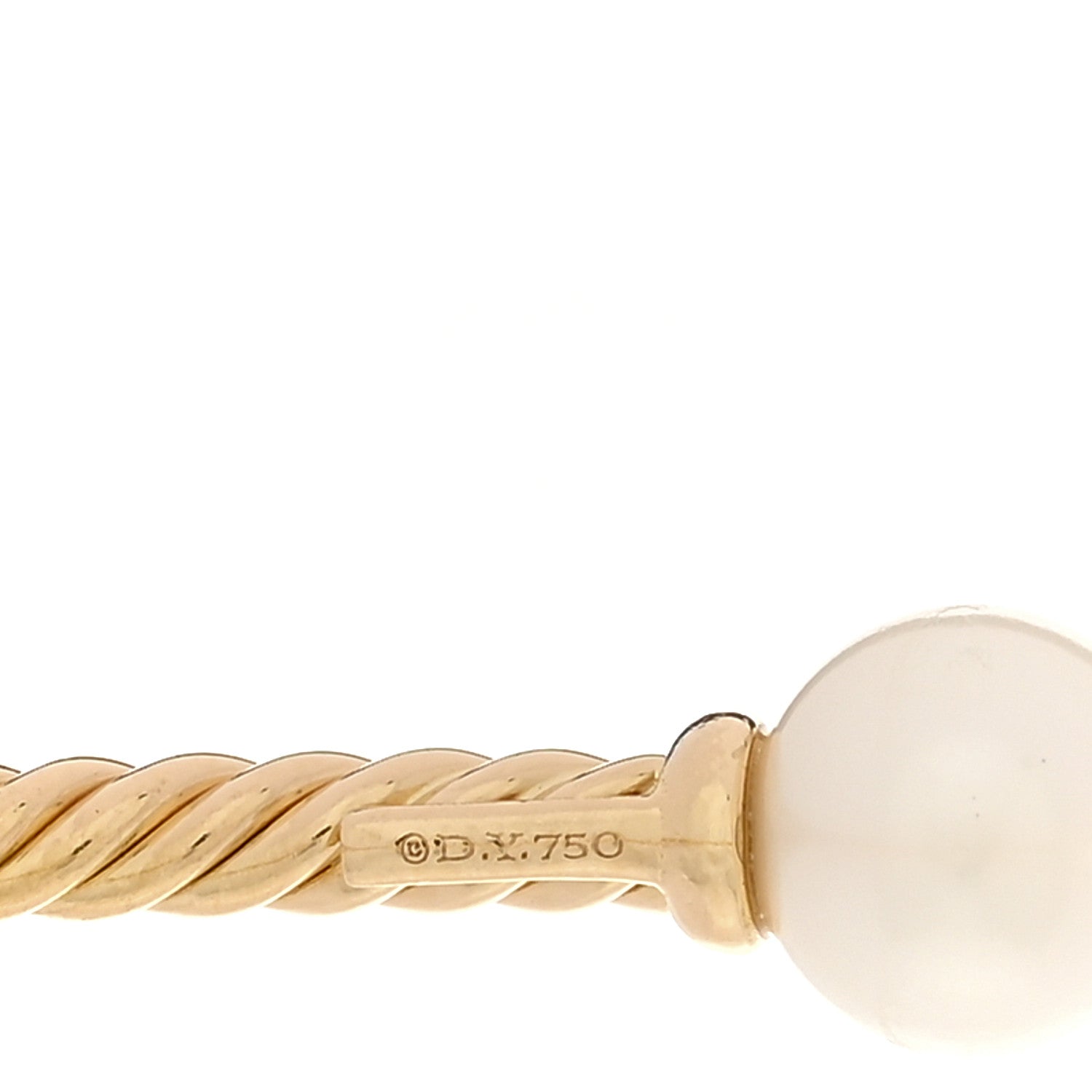 18K Yellow Gold Cultured Pearl 2.6mm Solari Cablespira Bracelet