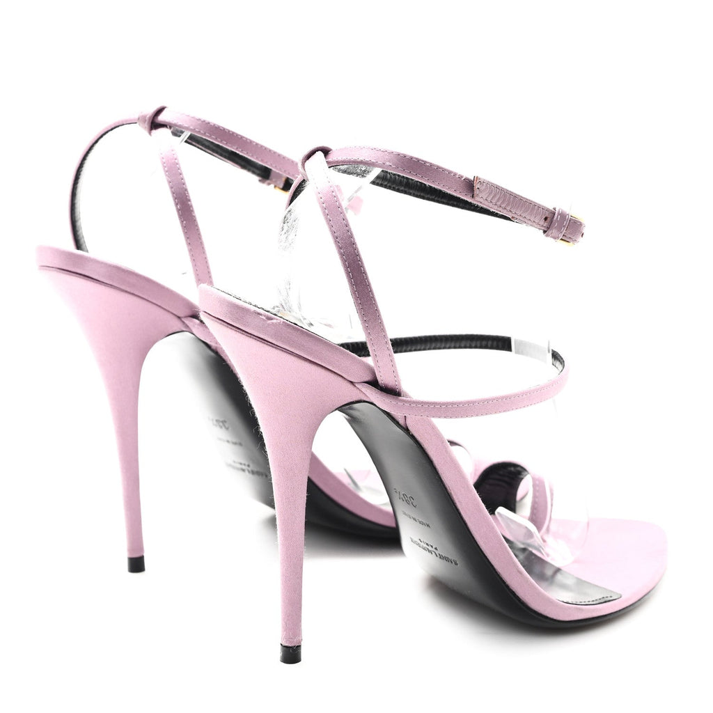 Crepe Satin Dive 110 Mule Sandals 38.5 Ancient Pink