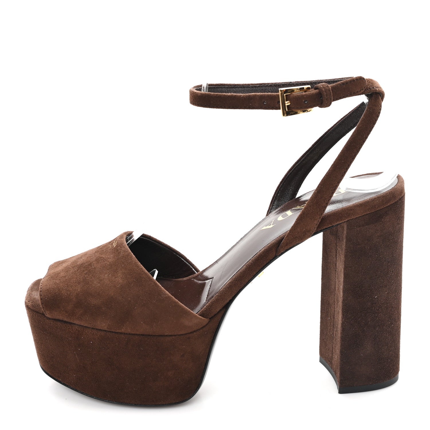 Scamosciata Logo Ankle Strap 40/135mm Platform Sandals 36 Moro