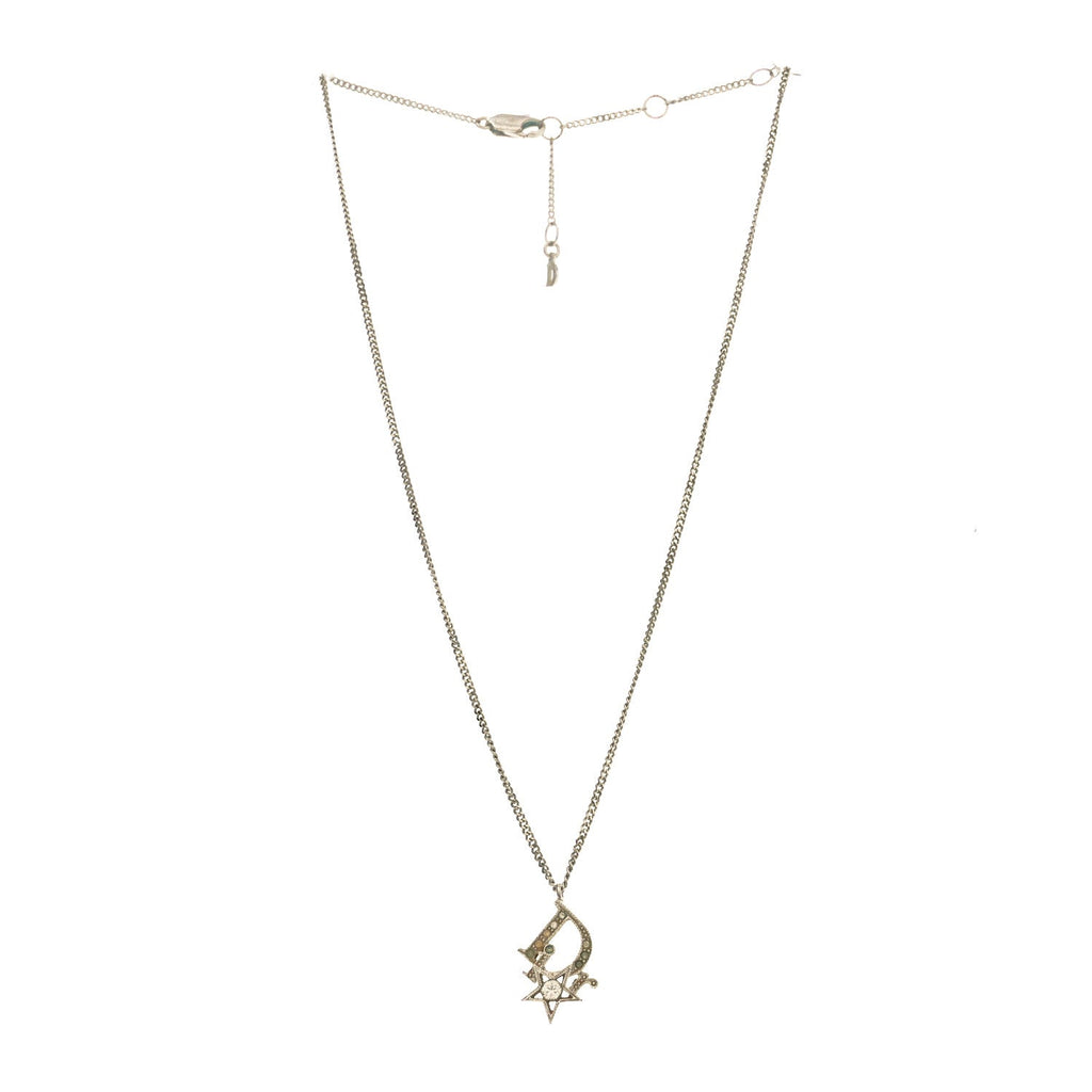 Crystal Logo Star Necklace Silver