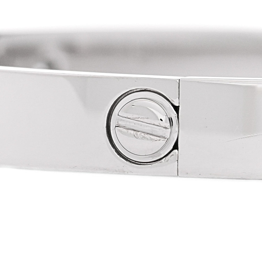 18K White Gold 4 Diamond LOVE Bracelet 19