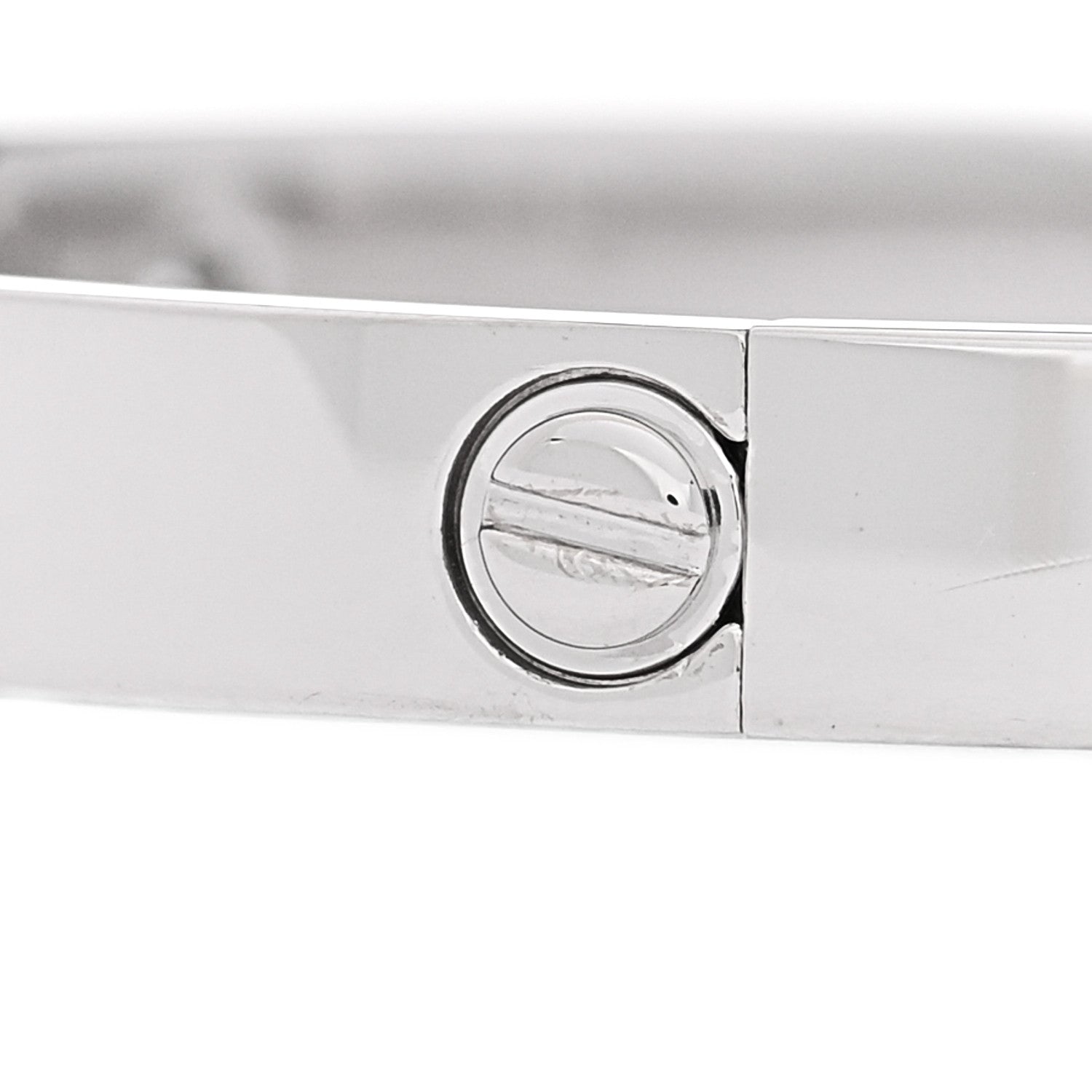 18K White Gold 4 Diamond LOVE Bracelet 19