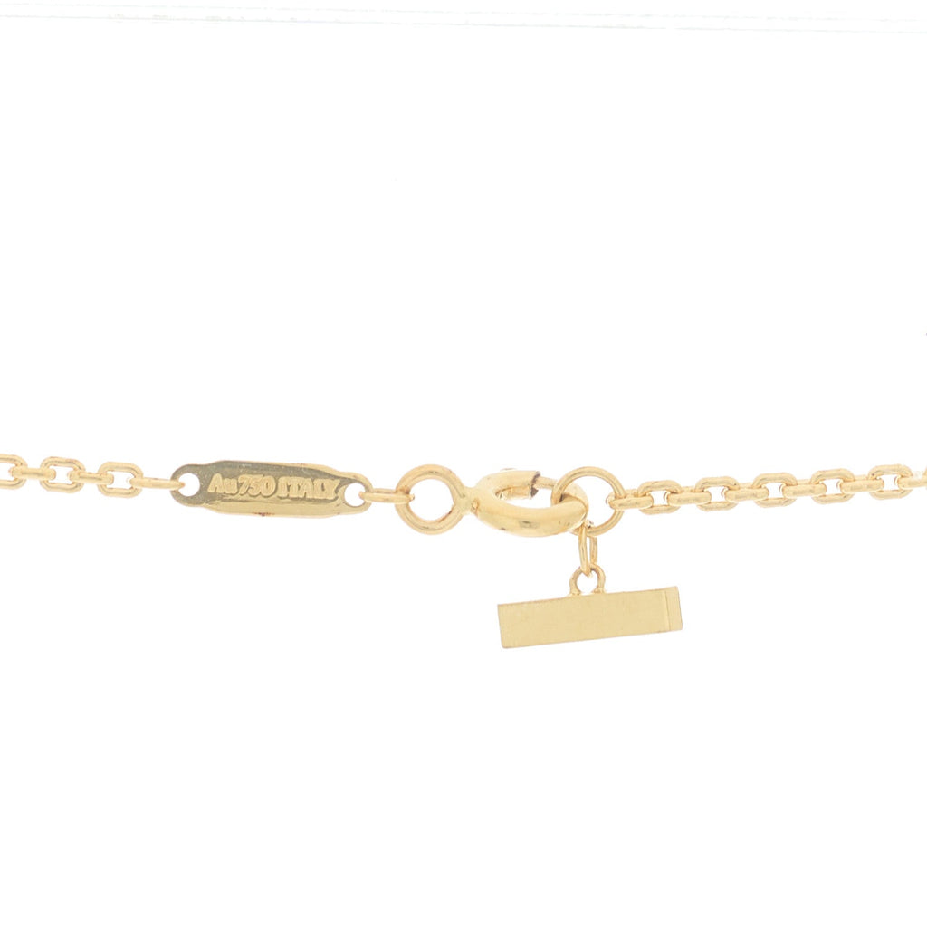 18K Yellow Gold T T1 Circle Pendant Necklace