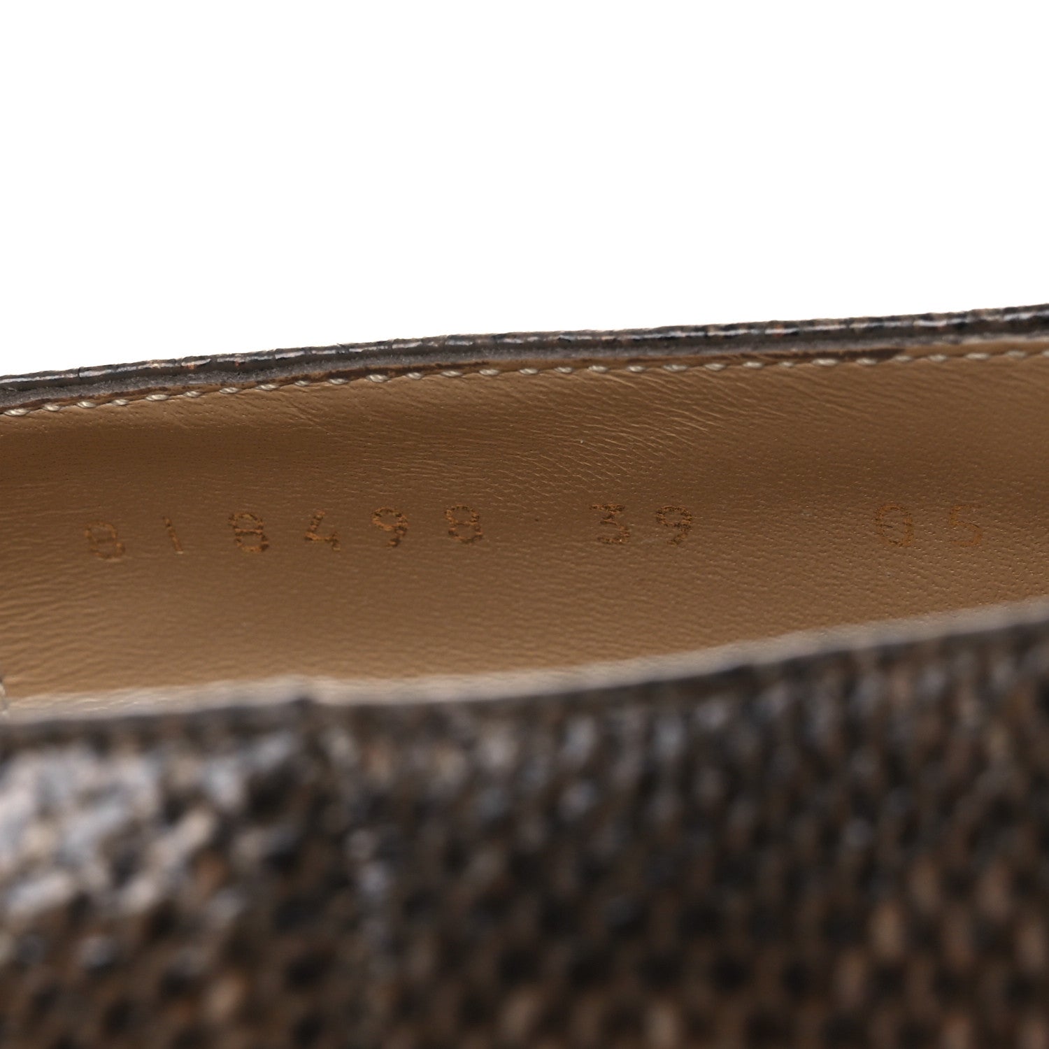 Vitello Karung Effect Filo Pumps 39 Beige