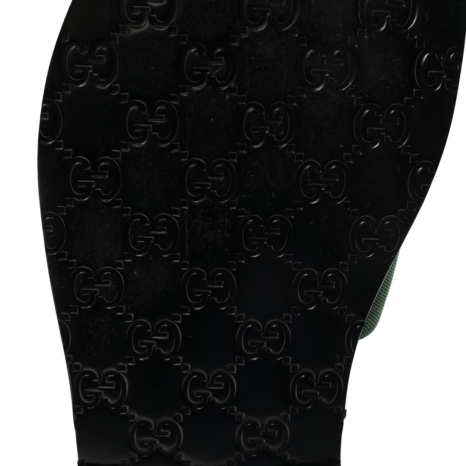 Calfskin Web Interlocking G Mens Riviera Slide Sandals 10 Black Green Red
