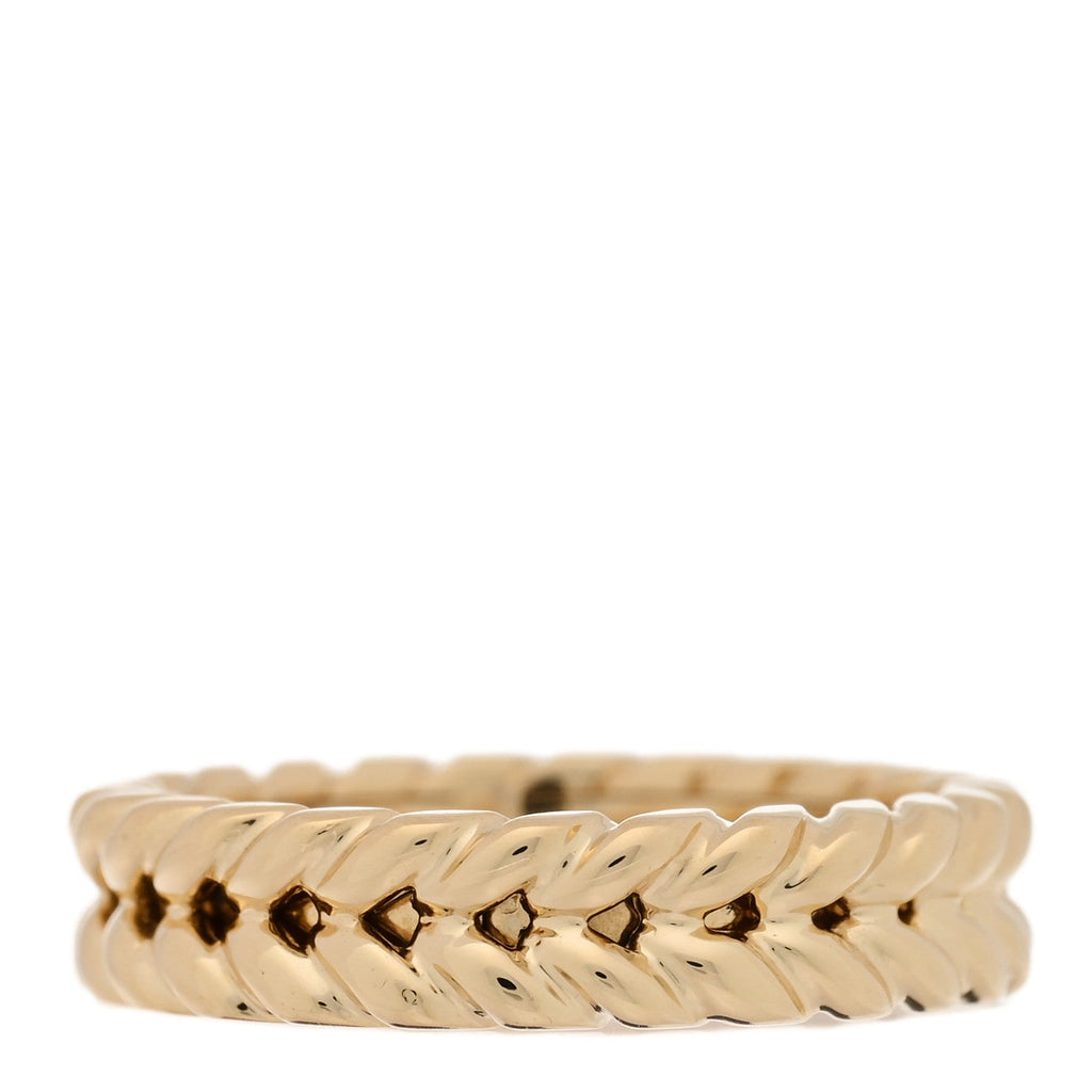 18K Yellow Gold Braided Band Ring 50 5.5