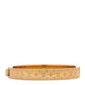 Brass Crystal Monogram Nanogram Strass Cuff S Gold