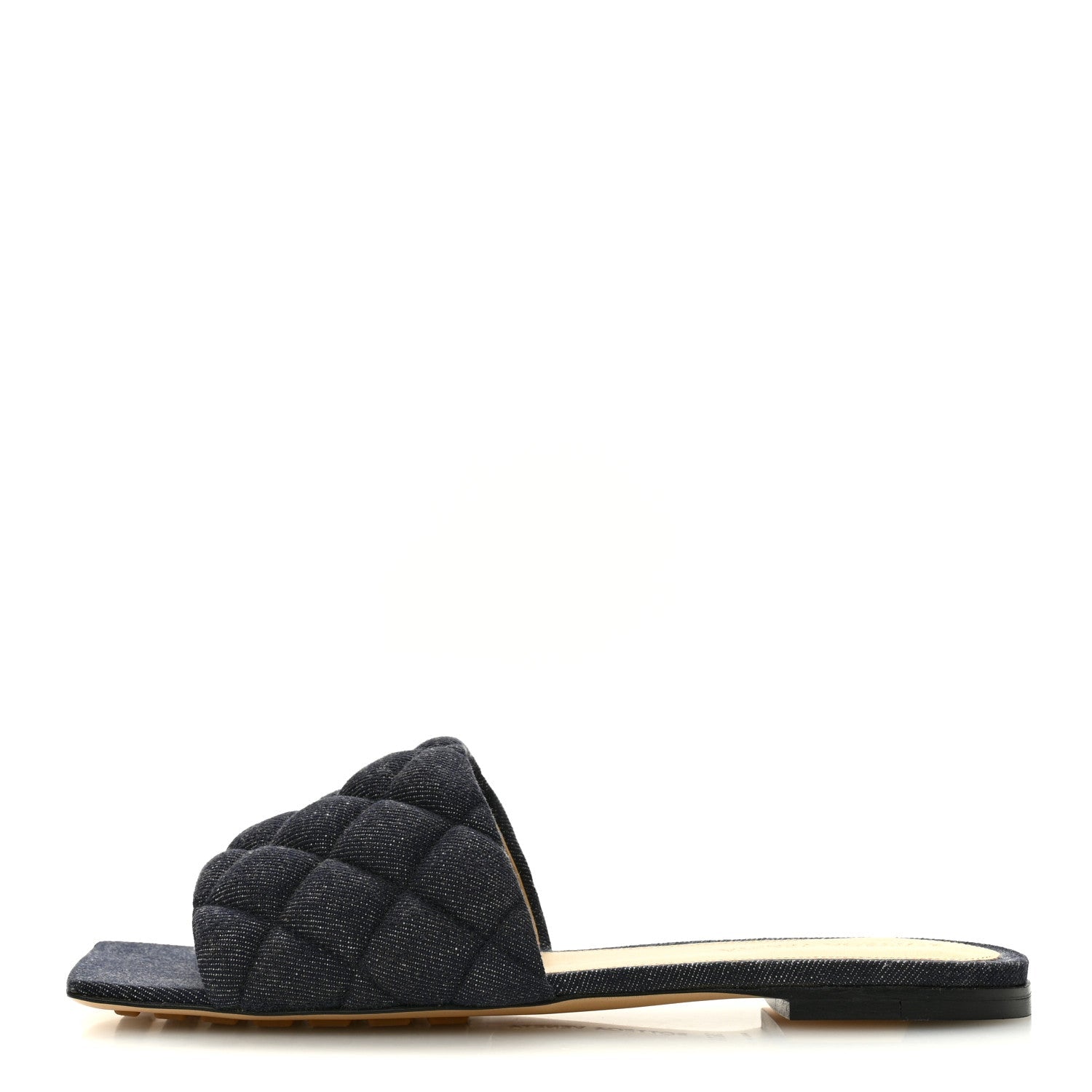 Denim Matelasse Padded Flat Sandals 36.5 Indigo