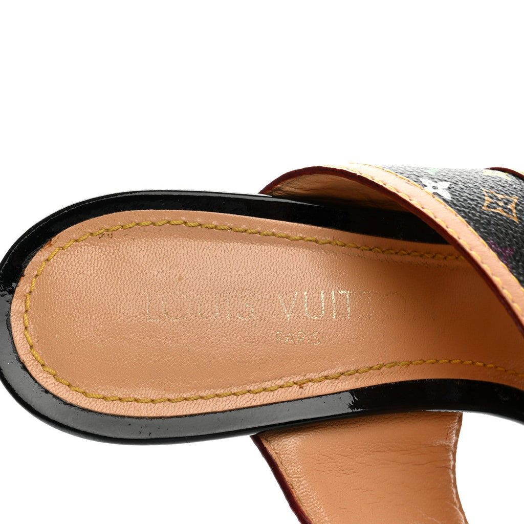 Monogram Multicolor Sandals 38.5 Black