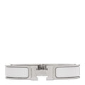 Enamel Narrow Clic Clac H Bracelet GM White