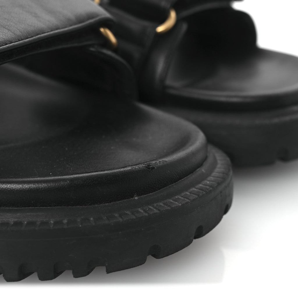 Lambskin Dioract 10mm Sandals 39 Black