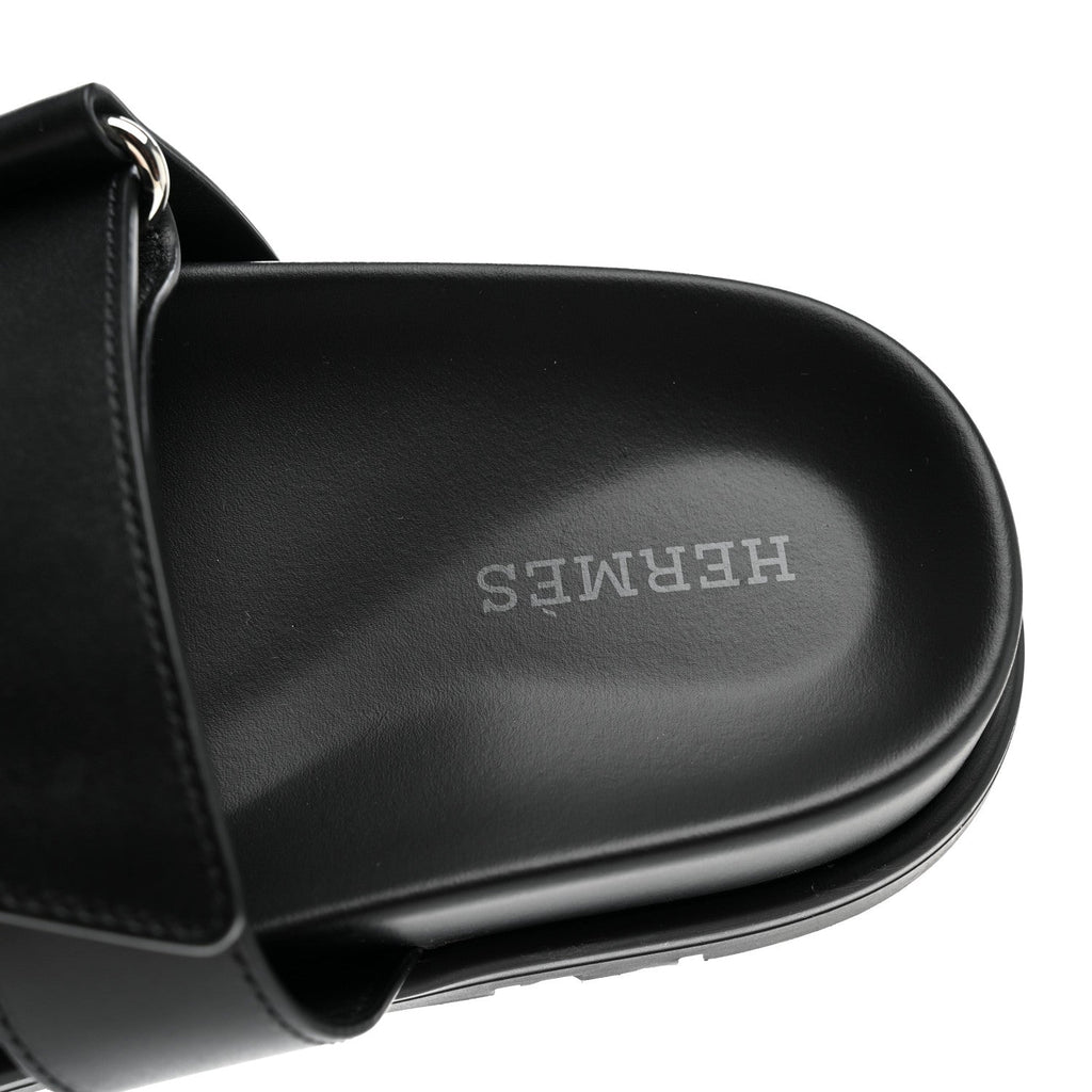 Calfskin Womens Chypre Sandals 35.5 Black