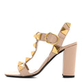 Calfskin Roman Stud 90mm Sandals 37 Rose Cannelle