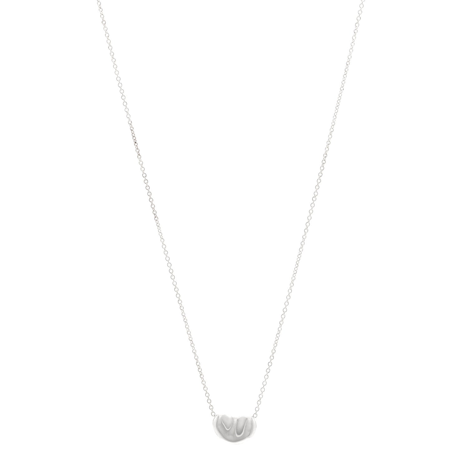 Sterling Silver 11mm Elsa Peretti Bean Pendant Necklace