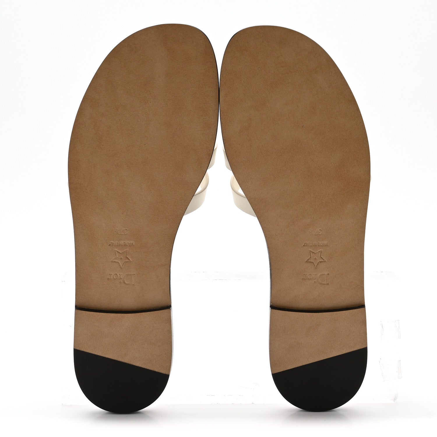 Calfskin 30M Slide Sandals 37.5 White