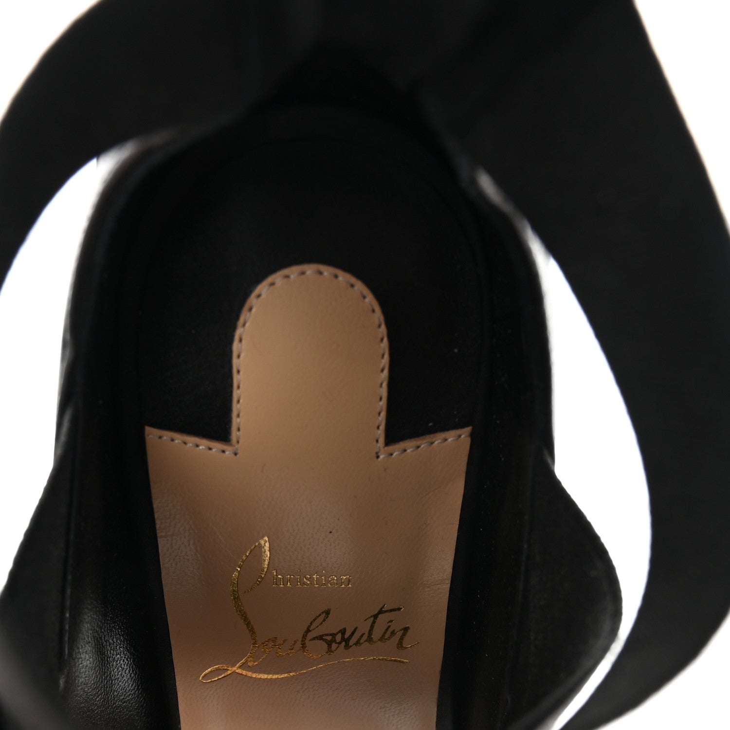 Elastic Calfskin Patrouille 85 Sandals 35.5 Black