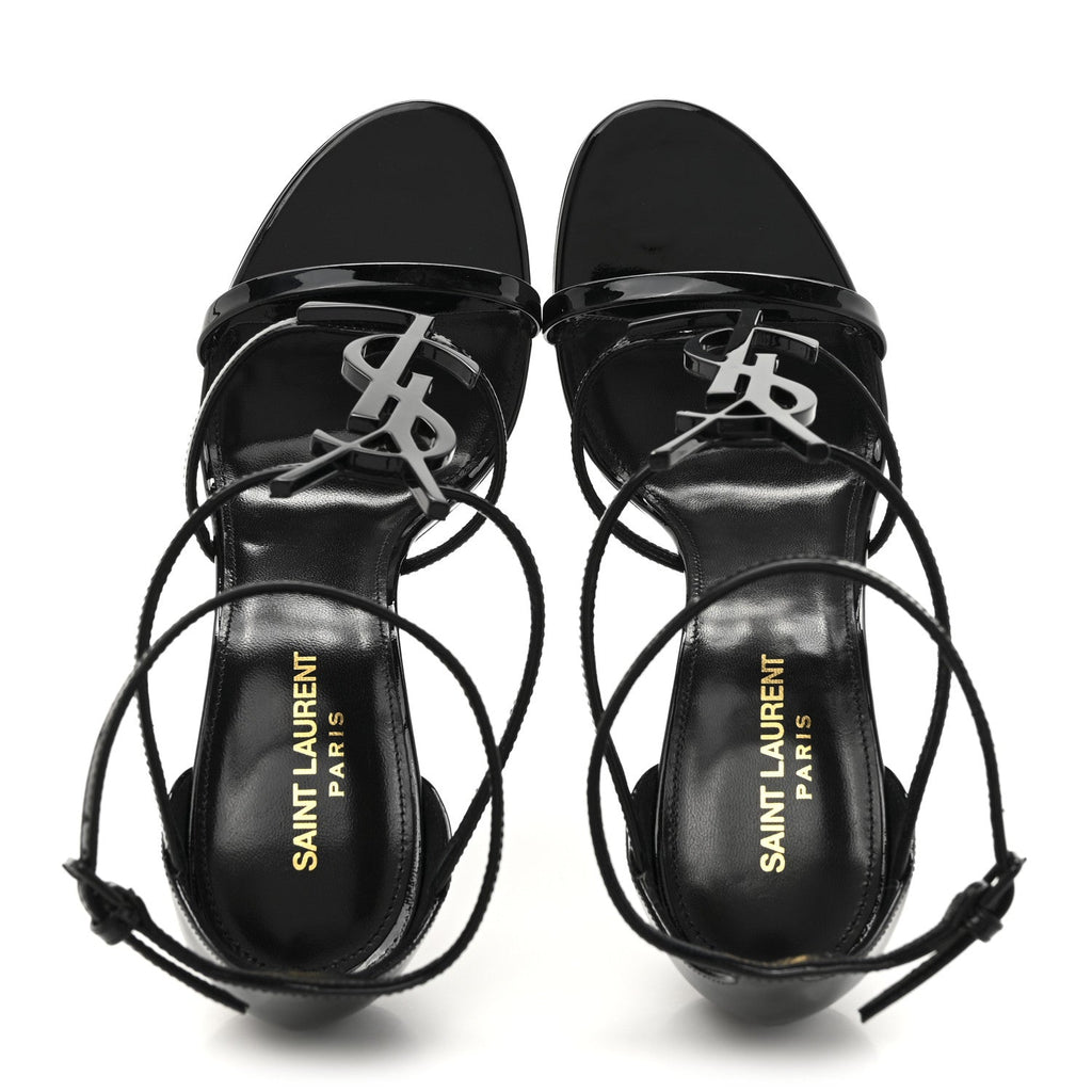 Patent Cassandra 100 Ankle Strap Sandals 39.5 Black