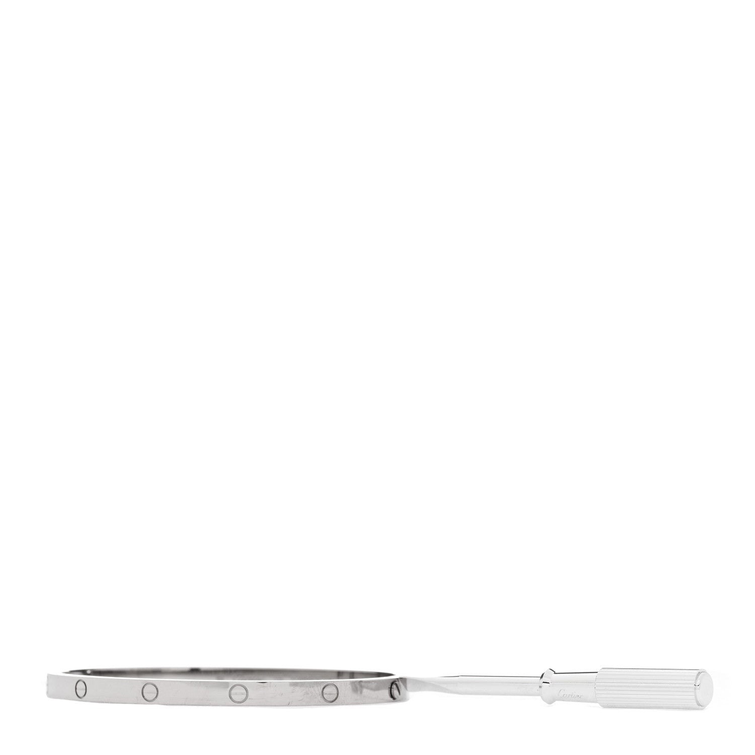 18K White Gold Small LOVE Bracelet 16