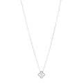 18K White Gold Guilloche Vintage Alhambra Pendant Necklace