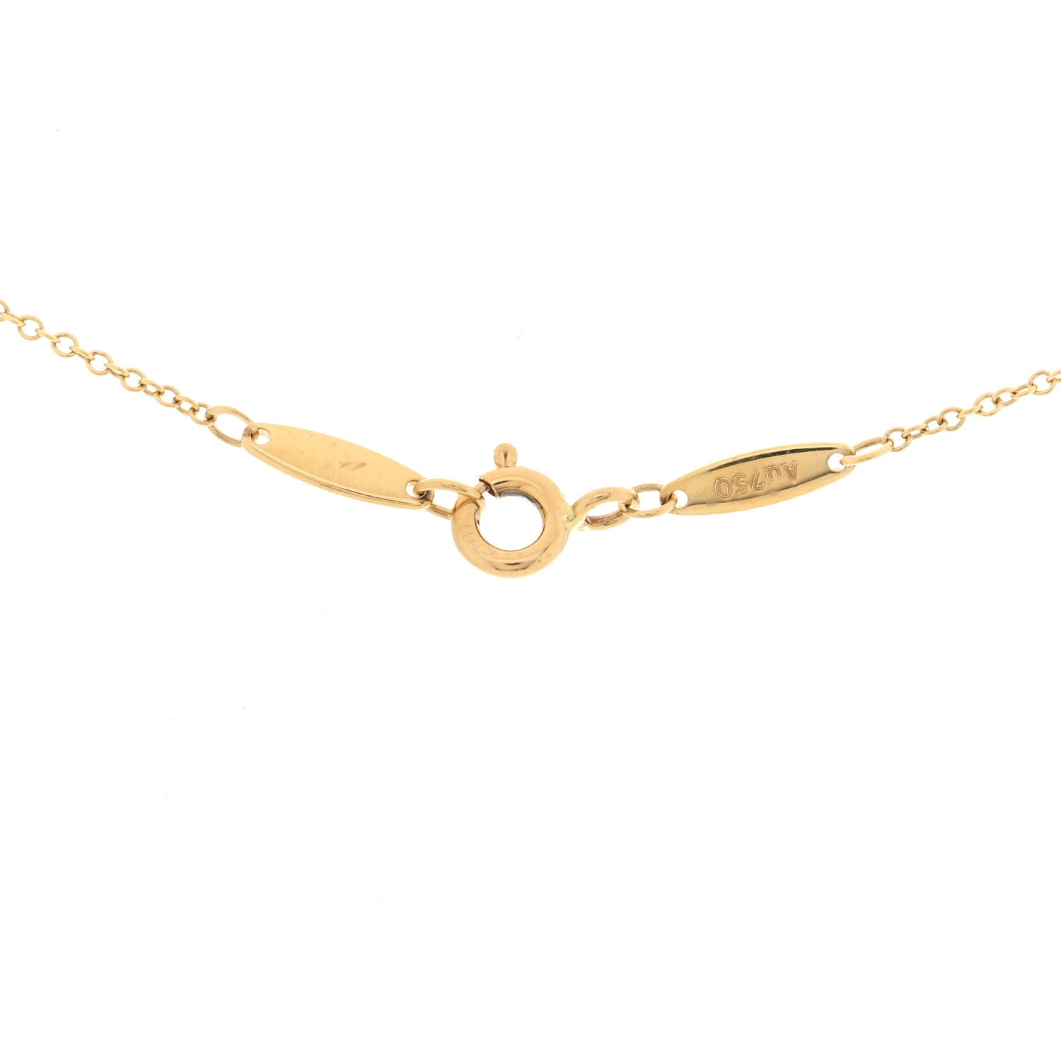 18K Yellow Gold Diamond .20ct Elsa Peretti Diamonds by the Yard Pendant Necklace