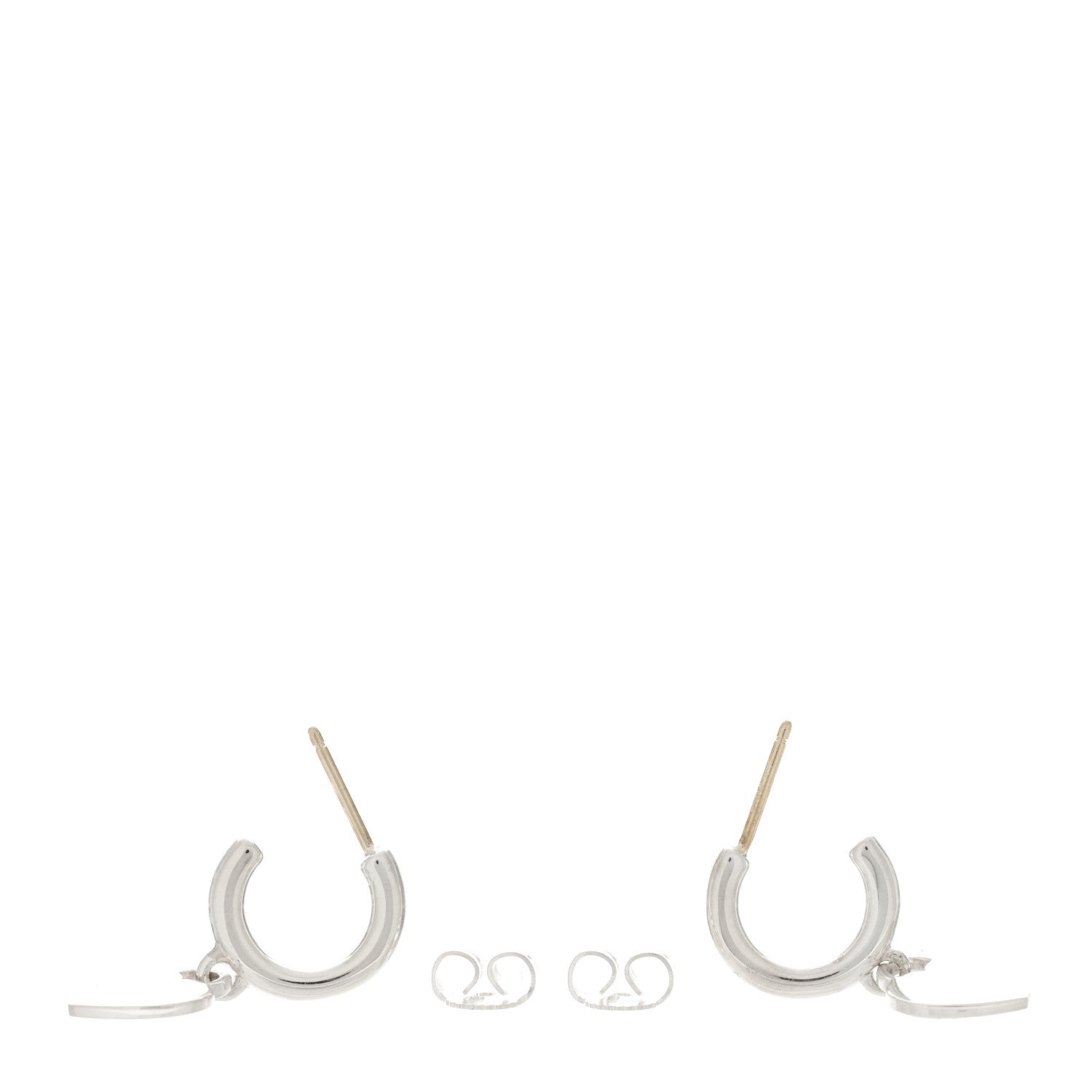Sterling Silver Diamond Mini Return To Tiffany Heart Hoop Earrings