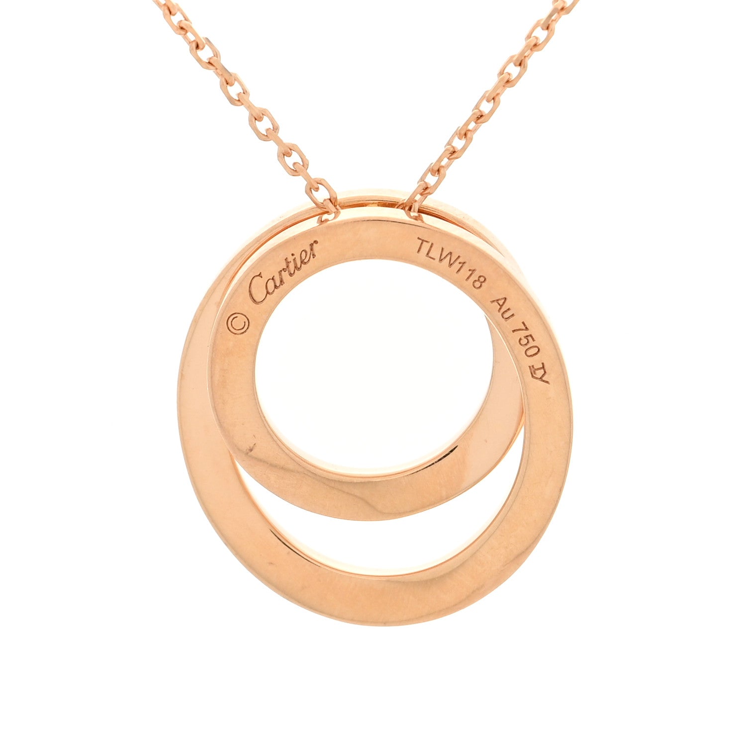 18K Pink Gold Diamond Etincelle De Cartier Pendant Necklace