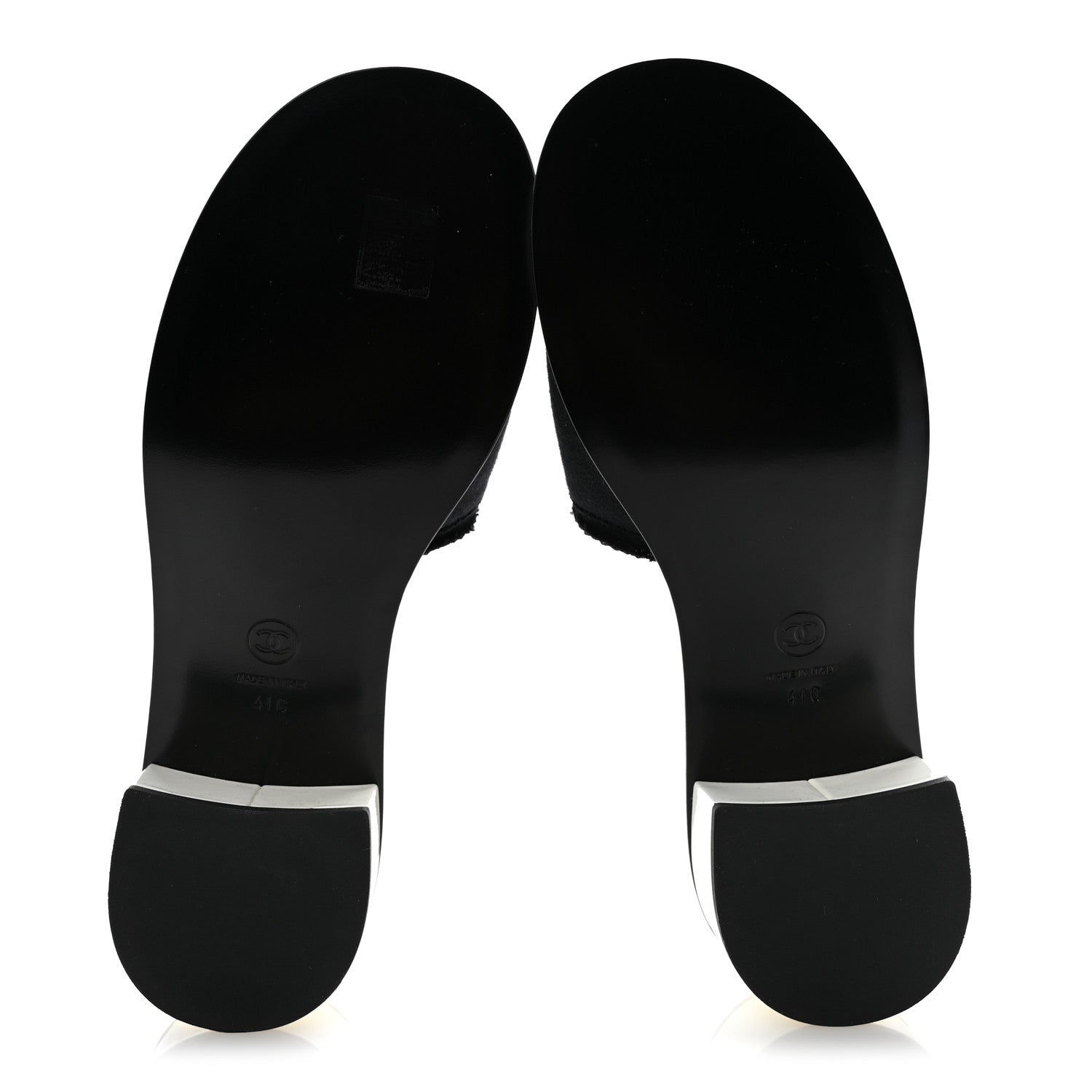 Cotton Logo Mule Sandals 41 Black White