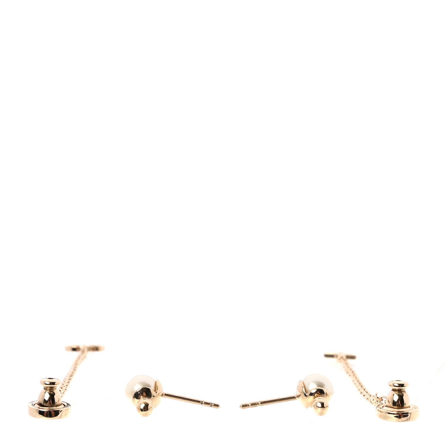Pearl La Petite Tribale Dangle Chain Earrings Gold