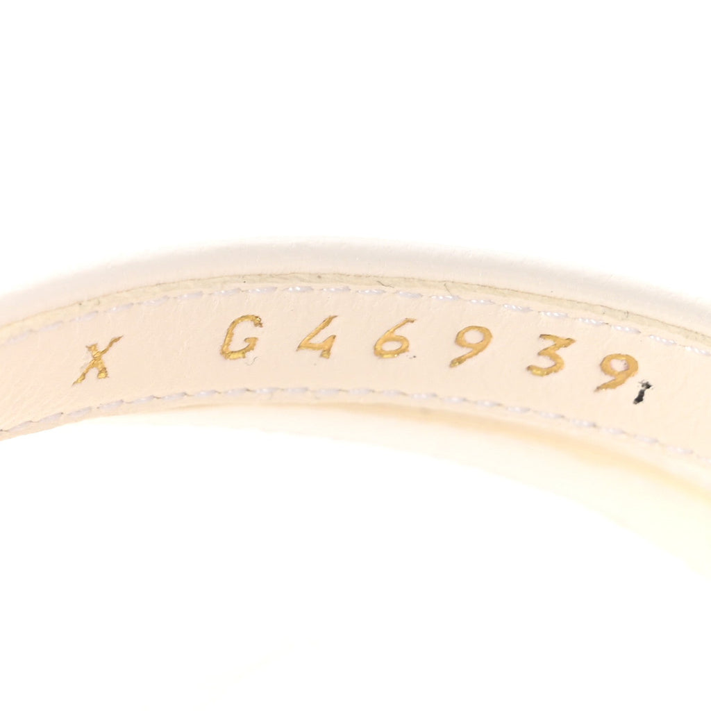 Lambskin Silk CC Wrap Ankle Sandals 38 White