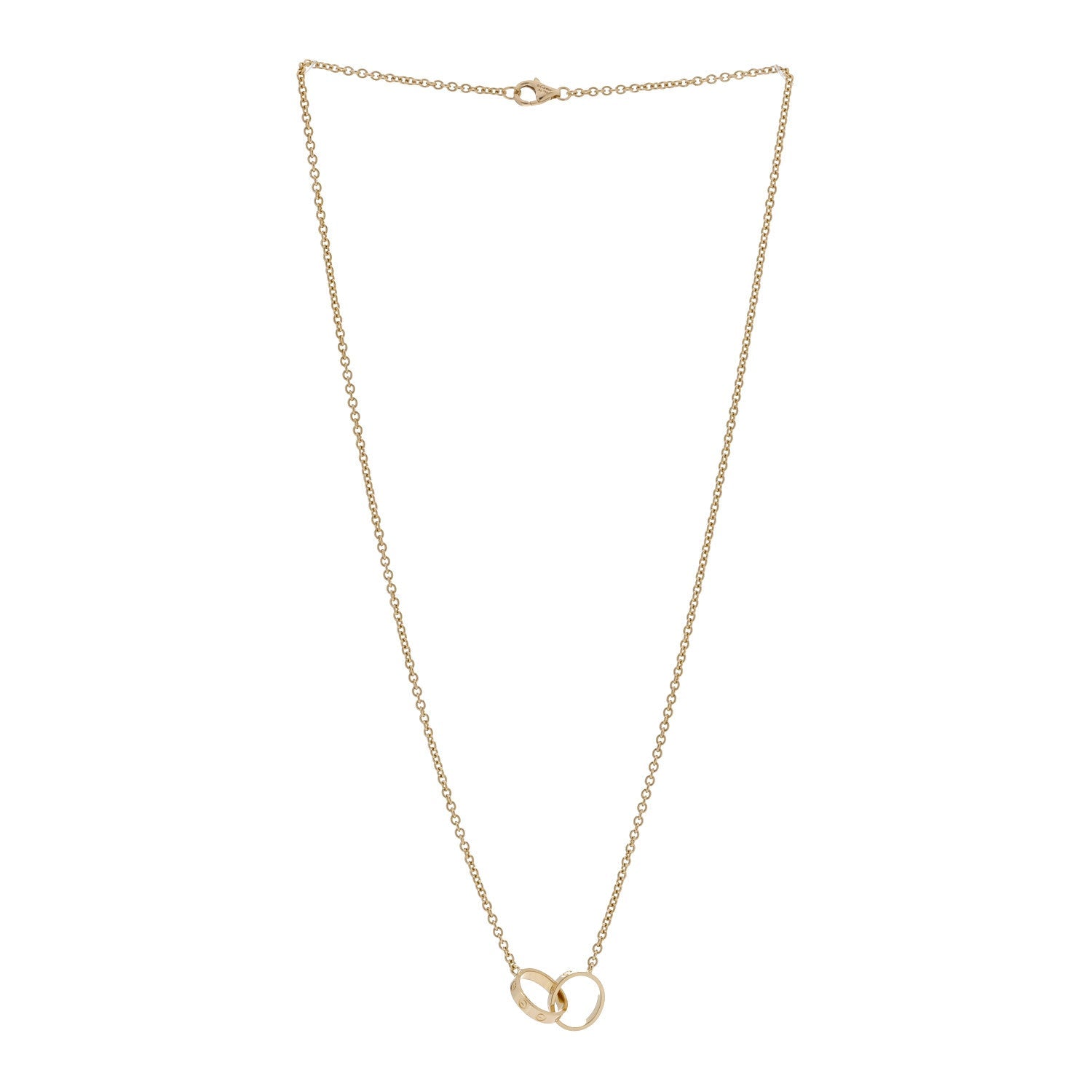 18K Yellow Gold Interlocking LOVE Necklace