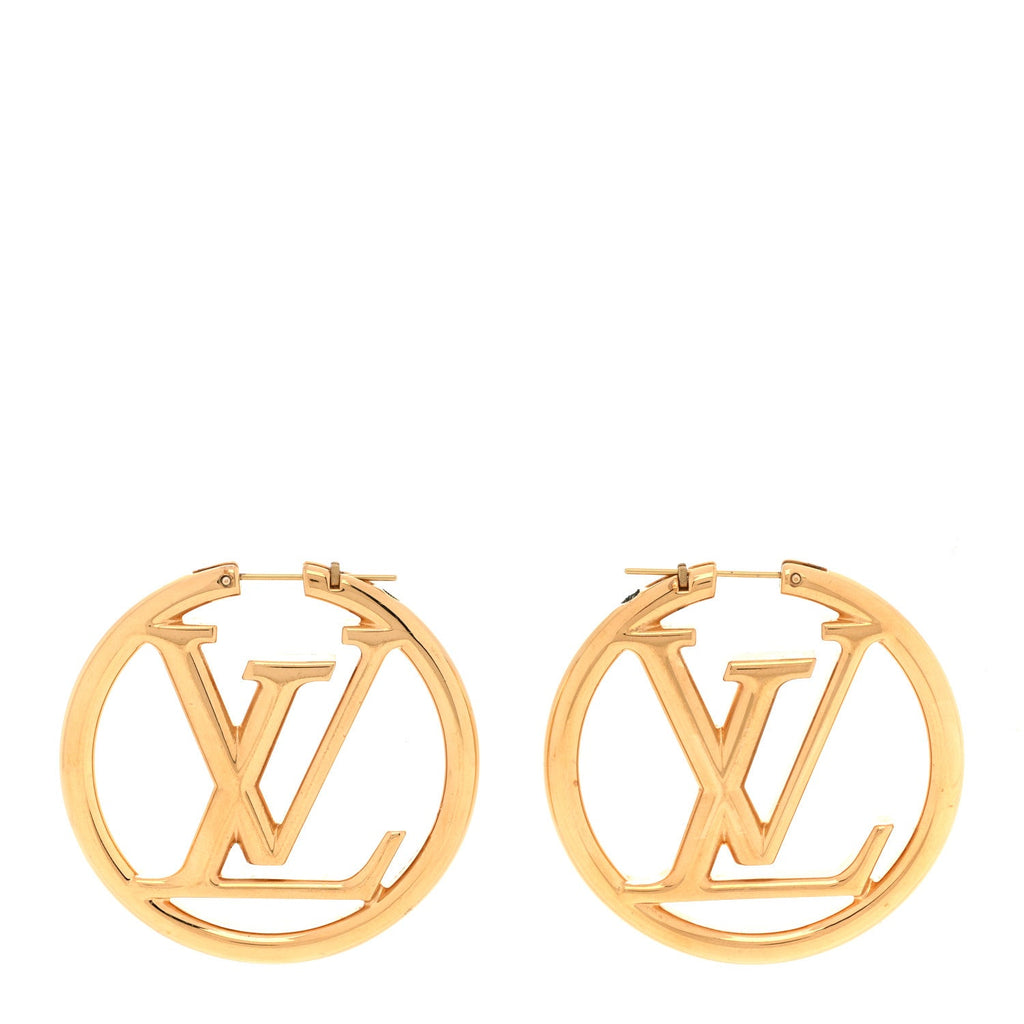 Metal Louise Hoop Earrings Gold