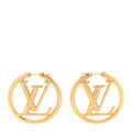 Metal Louise Hoop Earrings Gold