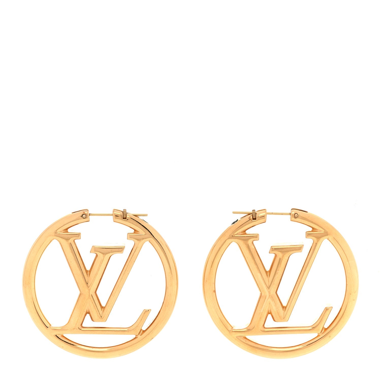 Metal Louise Hoop Earrings Gold