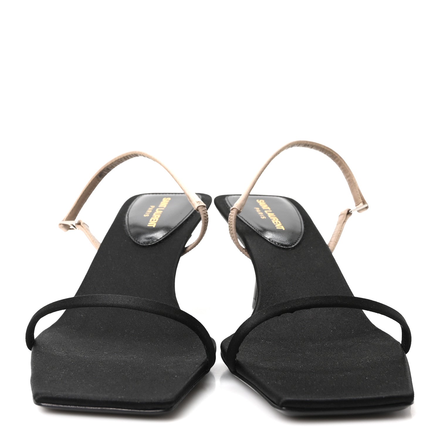 Satin Slingback Jaspe 55 Sandals  37 Black Partridge Pink
